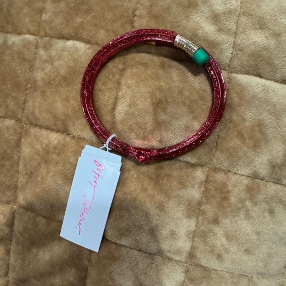 BETSEY JOHNSON red “pencil “ bracelet with green “eraser” zoom in for details ❣️